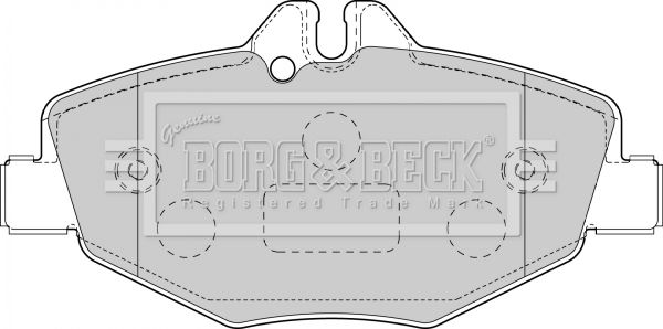 BORG & BECK Комплект тормозных колодок, дисковый тормоз BBP1796
